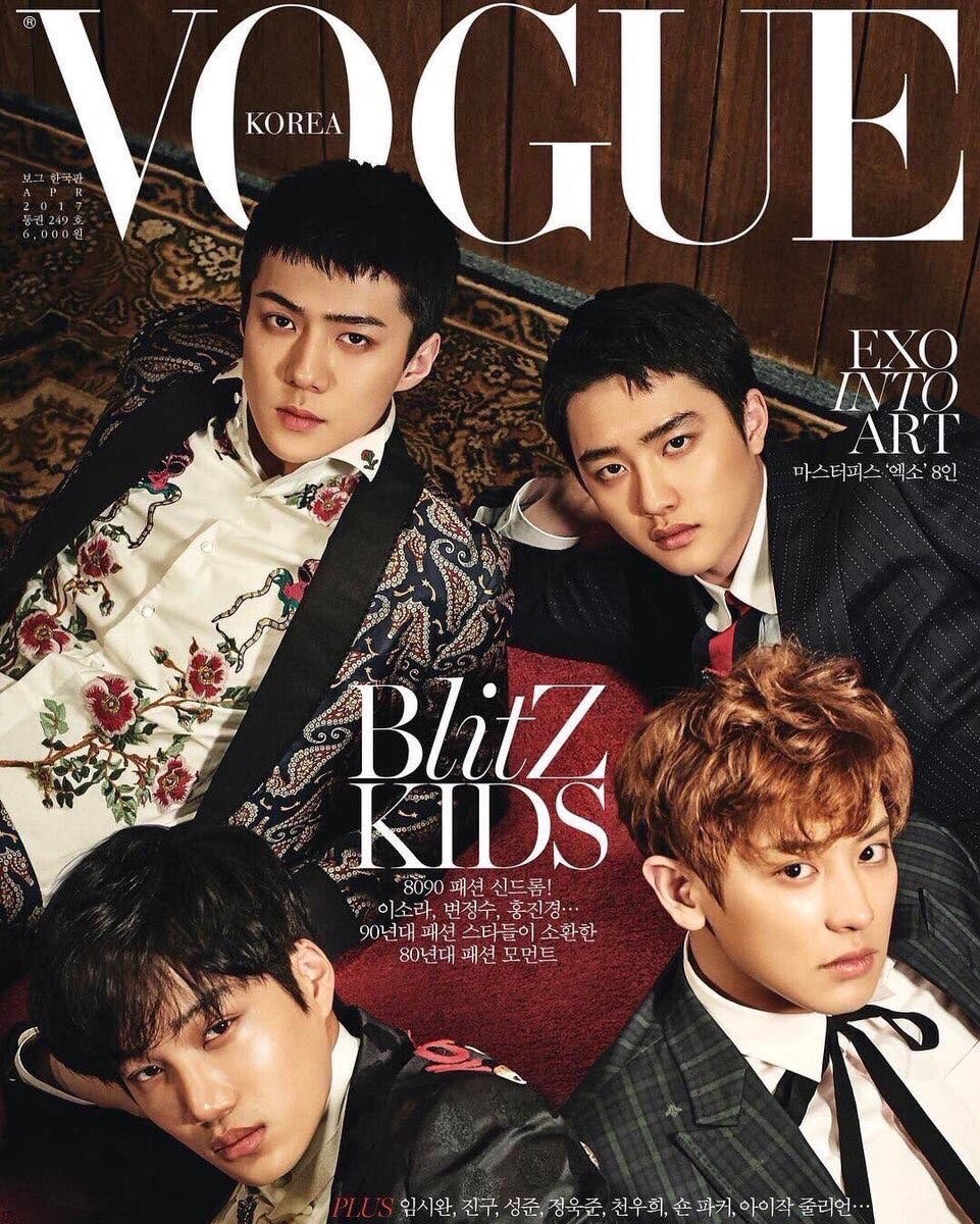 EXO on the Cover of Vogue Korea | Starmometer