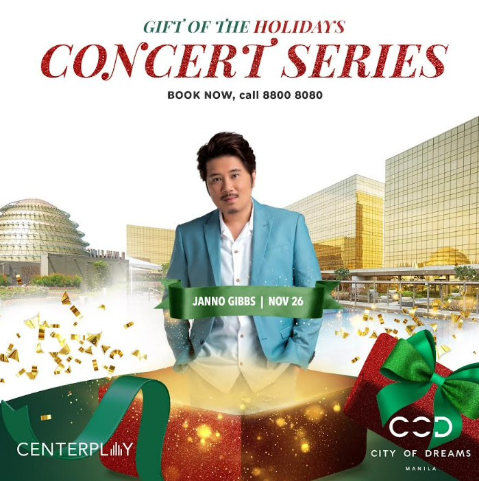 Janno Gibbs is Back on Centerplay Stage at City of Dreams Manila on November 26