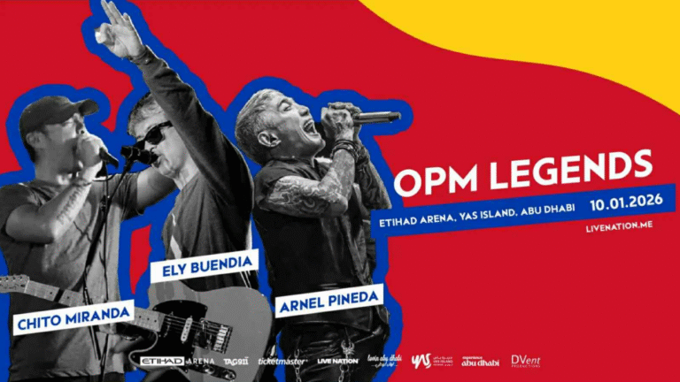 Ely Buendia, Chito Miranda, and Arnel Pineda to Headline ‘OPM Legends’ Concert in Abu Dhabi