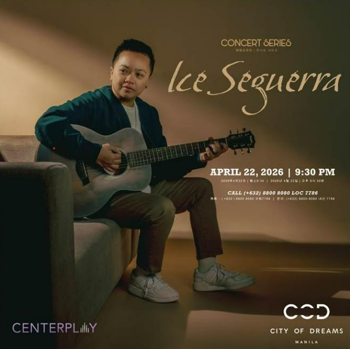 Ice Seguerra Returns to the Spotlight for a Sold-Out Concert at CenterPlay, City of Dreams Manila on April 22