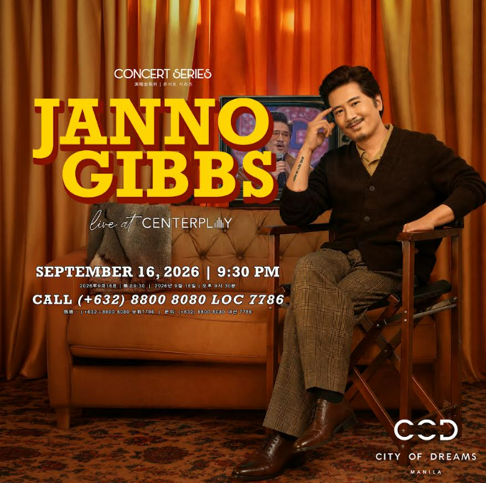 Janno Gibbs Brings Back Soulful OPM Music to CenterPlay at City Of Dreams Manila