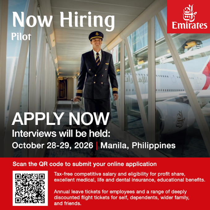 Emirates to Hold Its First Pilot Recruitment Roadshow in Manila